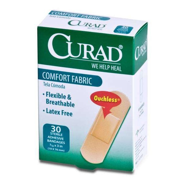 Curad Curad Comfort Fabric Bandage 3/4" X 3" Medical Tape & Bandages White Smoke