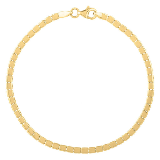Bids.com 14k Yellow Gold 7 inch Mini Cube Bracelet (2.60 mm) Bracelets White Smoke 7 / Yellow Gold