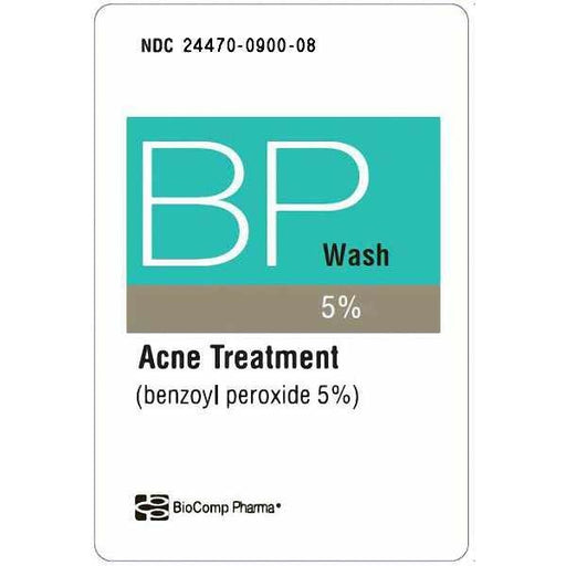 Biocomp Pharma Biocomp Pharma Benzoyl Peroxide Wash 5% - 8 Oz Body Wash White Smoke