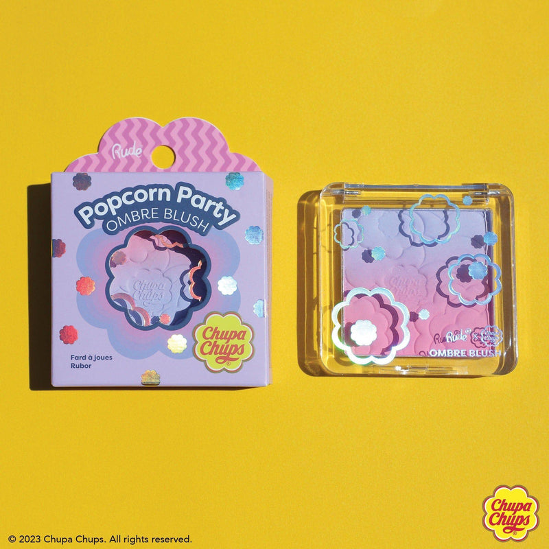 Rude Cosmetics Chupa Chups Popcorn Party Ombre Blush Blush Goldenrod Champagne Grape
