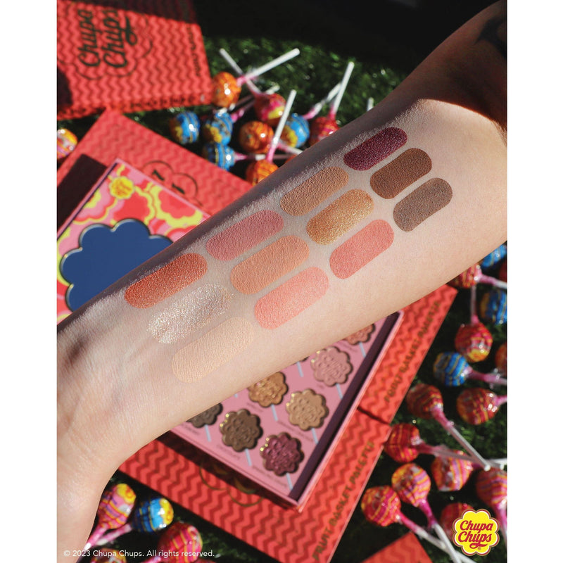 Rude Cosmetics Chupa Chups Fruit Basket 12 Color Palette Eyeshadow Palette Rosy Brown