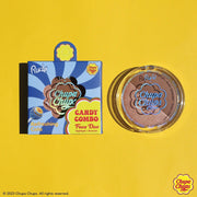 Rude Cosmetics Chupa Chups Candy Combo Face Duo Highlighter Goldenrod Strawberry Yogurt,Creamy Strawberry,Choco-Vanilla,Refreshing Cola