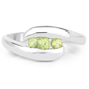 Bids.com 0.56 Carat Genuine Peridot .925 Sterling Silver Ring Rings White Smoke size 13.00,size 14.00,size 11.00,size 12.00,size 6.00,size 7.00,size 8.00,size 9.00,size 6.50,size 5.00,size 12.50