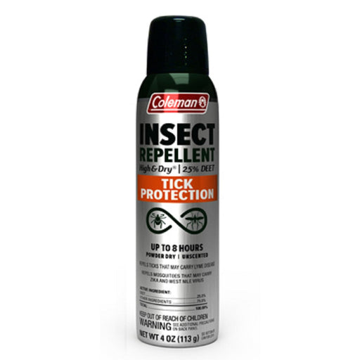 Coleman Coleman High & Dry Tick & Insect Spray Repellent, 4-oz Repellents Black