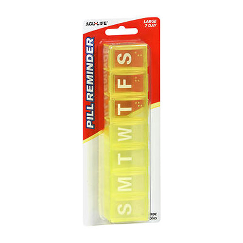 Aculife Aculife Pill Reminder Large 7 Day Personal Care Light Goldenrod