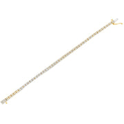 Bids.com 14K Yellow Gold Plated .925 Sterling Silver 3.0 Cttw Diamond Link Bracelet (K-L Color, I2-I3 Clarity) - 7.25" Bracelets White Smoke Yellow.Sterling Silver / 7.25