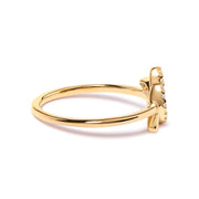 Bids.com 10K Yellow Gold 1/10 Cttw Diamond Leaf and Branch Ring (H-I Color, I1-I2 Clarity) - Ring Size 7 Rings White Smoke 7 / Yellow.Gold,6 / Yellow.Gold,8 / Yellow.Gold