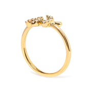 Bids.com 10K Yellow Gold 1/10 Cttw Diamond Leaf and Branch Ring (H-I Color, I1-I2 Clarity) - Ring Size 7 Rings White Smoke 7 / Yellow.Gold,6 / Yellow.Gold,8 / Yellow.Gold