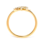 Bids.com 10K Yellow Gold 1/10 Cttw Diamond Leaf and Branch Ring (H-I Color, I1-I2 Clarity) - Ring Size 7 Rings White Smoke 7 / Yellow.Gold,6 / Yellow.Gold,8 / Yellow.Gold
