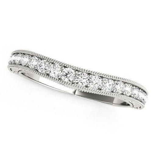 Bids.com 14k White Gold Bead Border Curved Diamond Wedding Ring (1/4 cttw) Rings White Smoke 3 / White Gold,3.5 / White Gold,4 / White Gold,4.5 / White Gold,5 / White Gold,5.5 / White Gold,6 / White Gold,6.5 / White Gold,7 / White Gold,7.5 / White Gold,8 / White Gold,8.5 / White Gold,9 / White Gold