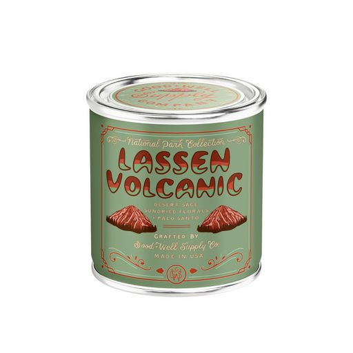 Good & Well Supply Co Lassen Volcanic National Park Candle Candles White Smoke Half Pint / 8oz / Cotton Wick,Pint / 14oz / Cotton Wick