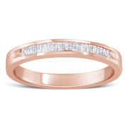 Bids.com 10K Rose Gold over .925 Sterling Silver 1/5 Cttw Diamond Channel-Set Stackable Band Ring (H-I Color, I1-I2 Clarity) - Size 6 3/4 Rings White Smoke 7.25 / Rose.Sterling Silver,7 / Rose.Sterling Silver,6.75 / Rose.Sterling Silver