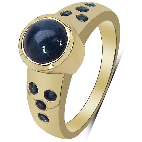 Bids.com 14K Yellow Gold Plated 1.87 Carat Genuine Blue Sapphire & White Diamond .925 Sterling Silver Ring Rings White Smoke size 8.00,size 6.00,size 7.00,size 9.00