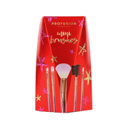 Profusion Cosmetics Crimson Mini Brushes – 5-Piece Mini Brush Set Brush Firebrick