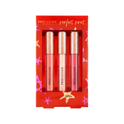 Profusion Cosmetics Crimson Perfect Pout – 3-Piece Lip Gloss Set Lips Firebrick