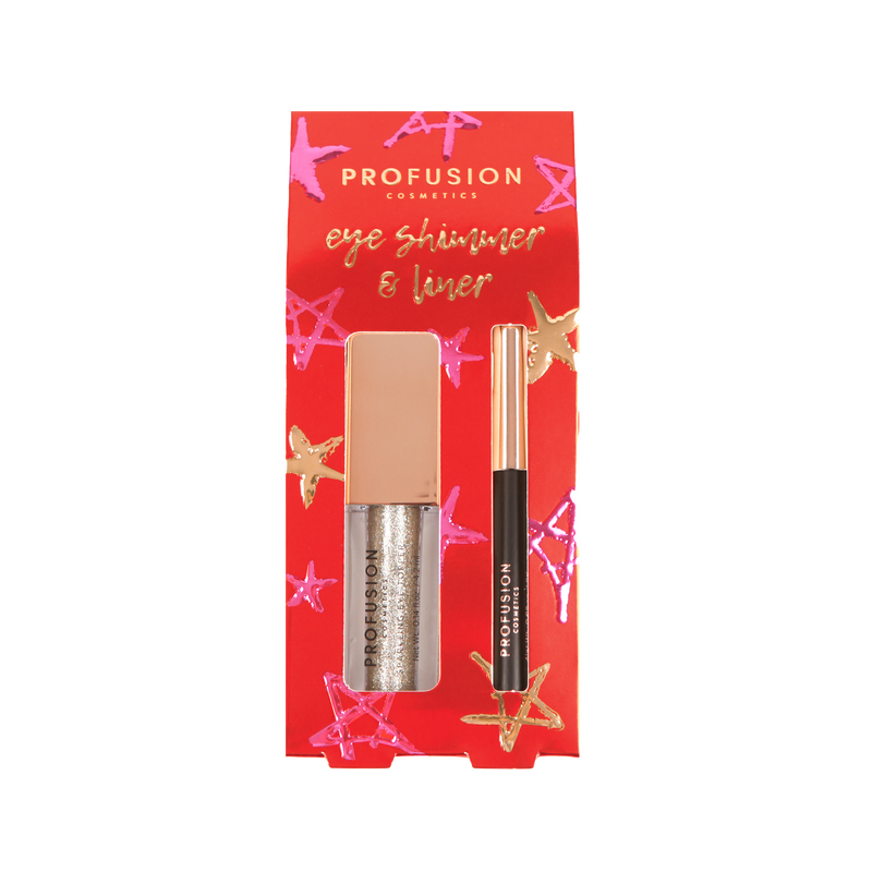 Profusion Cosmetics Crimson Eye Shimmer & Eye Liner – 2-Piece Set Eye Tomato