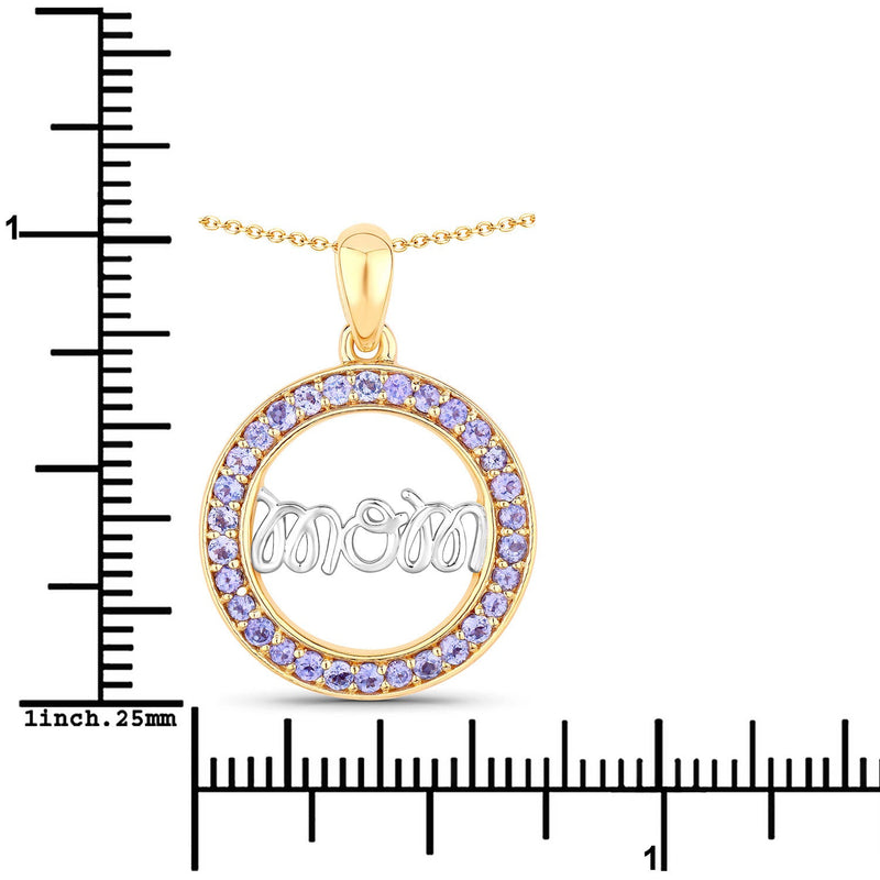 Bids.com 0.64 Carat Genuine Tanzanite .925 Sterling Silver Pendant Pendants White Smoke size 18.00