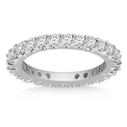 Bids.com 14k White Gold Common Prong Round Diamond Eternity Ring Rings White Smoke 4 / White Gold,5 / White Gold,6 / White Gold,7 / White Gold,8 / White Gold