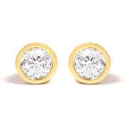 Bids.com 14K White Gold 1.0 Cttw Lab Grown Diamond Screw-Back Classic Bezel Solitaire Stud Earrings (G-H Color, VS2-SI1 Clarity) Earrings White Smoke White.Gold / 2,Yellow.Gold / 1