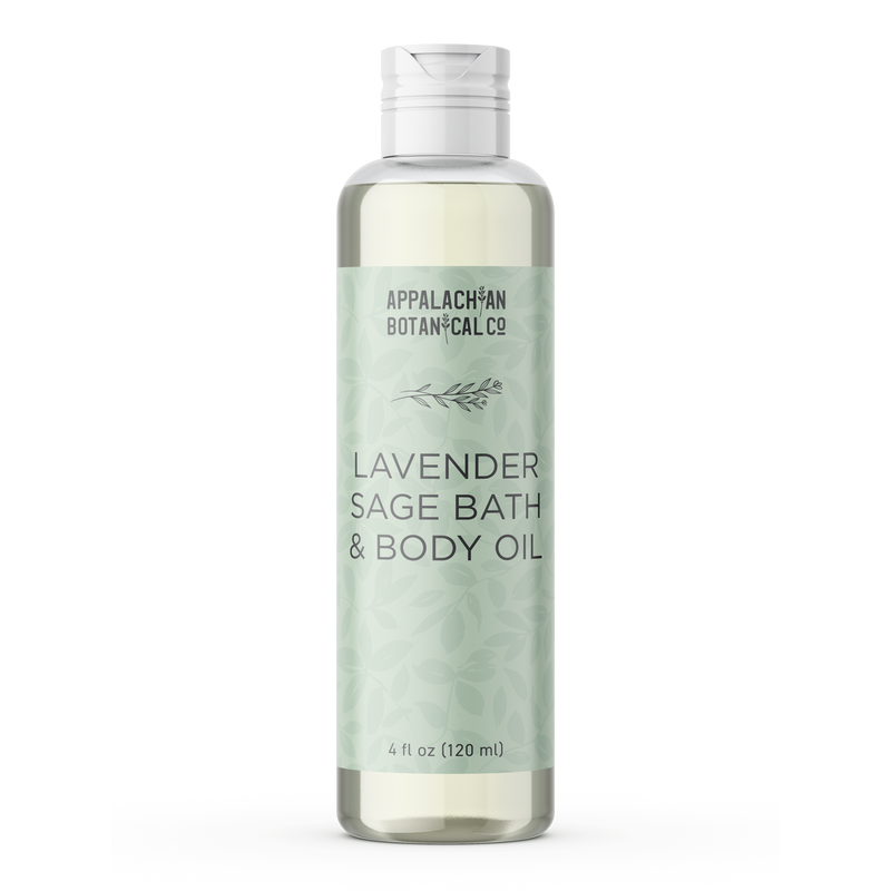 Appalachian Botanical Co. Lavender Sage Bath & Body Oil Body Oil Dark Gray 4 fl oz