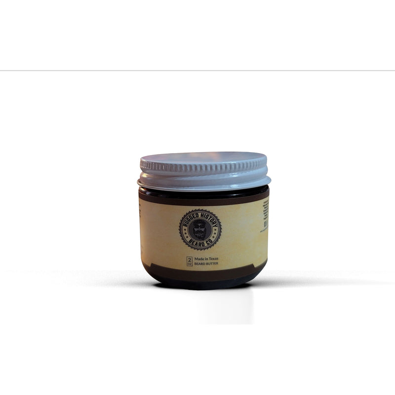 Rugged History Beard Co. Butter Slate Gray Unscented,Barbershop,Bayrum,Bourbon barrel,Bourbon Tobacco,Calico Jack's Revenge,Caribbean Tides,Cedar & Amber,Cedar & Rum,Cherry pipe tobacco,Chisholm trail,Cibola,Citrus blast,Dragons blood,Egyptian souk,Elixir of relaxation,Fragrance of the gods,Gamble