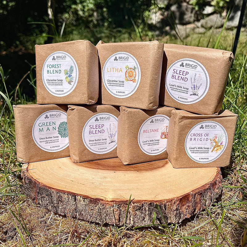 Brigid Trading Company Natural Goat Milk Soap Natural Soap Black Krampusnacht - Red Wine, Citrus, Harvest Spices & Smoke (Goat Milk),Sleep Blend - Lavender, Chamomile & Vanilla (Goat Milk),Sleep Blend (Shea Butter - Vegan),Herbal Blend - Frankincense, Rosemary & Myrtle (Goat Milk),Lavender (Goat Milk),Lavender Chamomil