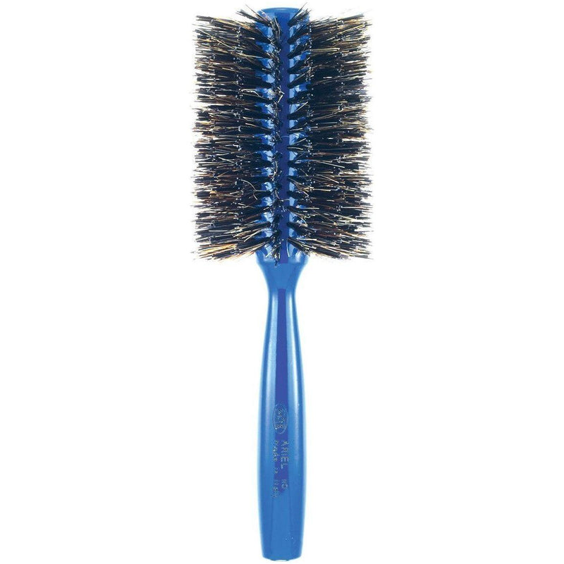 Creative Pro Hair Tools Ariel Blue Italian 3ME Round Boar Bristle Hair Brush Hair Brush White Smoke 3ME110 - 2.75"