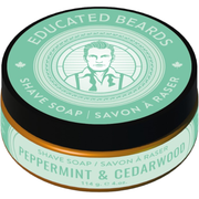 Educated Beards Educated Beards Peppermint & Cedarwood Shave Soap 4 oz Shave Soap Gray