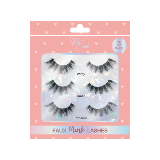Prolux Cosmetics 3 Pair Faux Mink Lashes Set Thistle Style #1