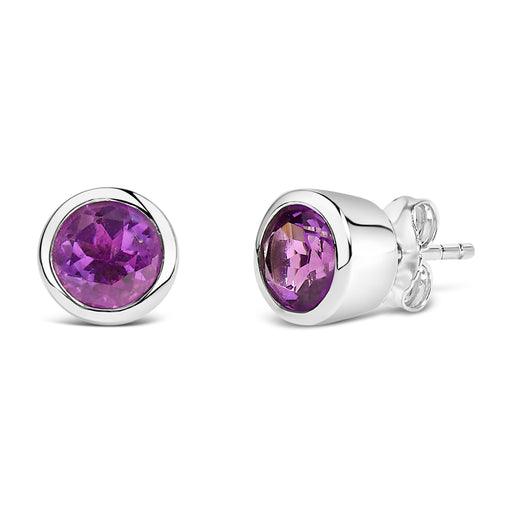 Bids.com .925 Sterling Silver 6MM Bezel Set Created Purple Amethyst Solitaire Stud Earrings Earrings White Smoke White.Sterling Silver / Purple Amethyst,White.Sterling Silver / Blue Sapphire,White.Sterling Silver / Yellow Citrine,White.Sterling Silver / Green Emerald,White.Sterling Silver / Red Garnet,White.Sterling Silver / Green Peridot,White.Sterling Silver / Red