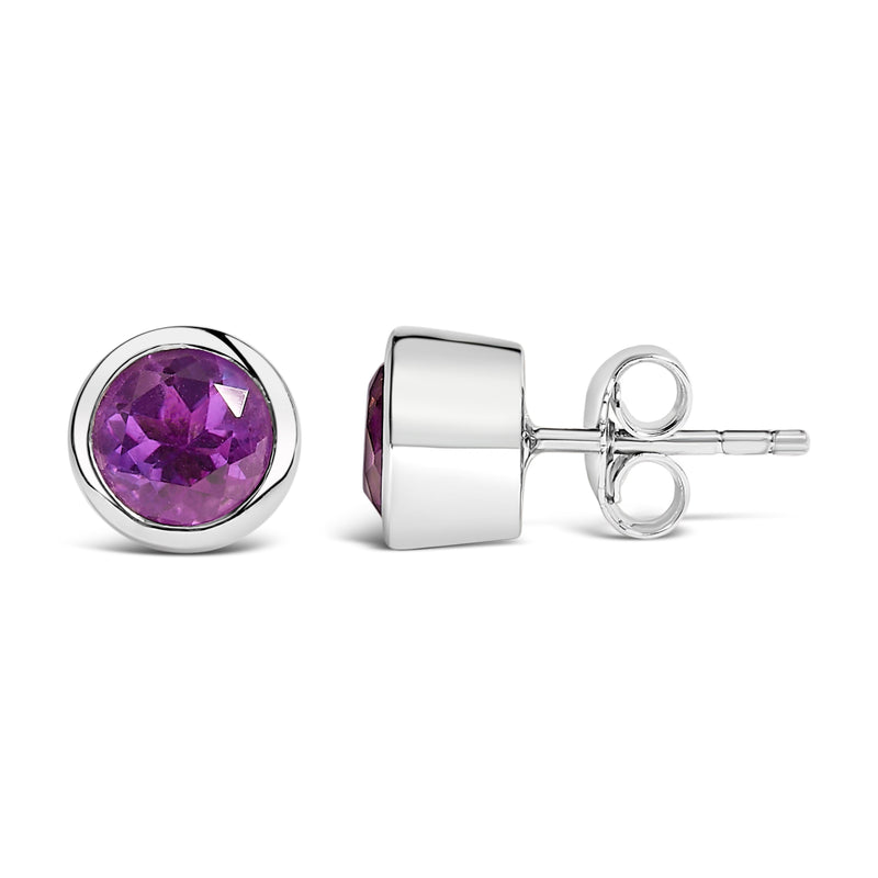 Bids.com .925 Sterling Silver 6MM Bezel Set Created Purple Amethyst Solitaire Stud Earrings Earrings White Smoke White.Sterling Silver / Purple Amethyst,White.Sterling Silver / Blue Sapphire,White.Sterling Silver / Yellow Citrine,White.Sterling Silver / Green Emerald,White.Sterling Silver / Red Garnet,White.Sterling Silver / Green Peridot,White.Sterling Silver / Red