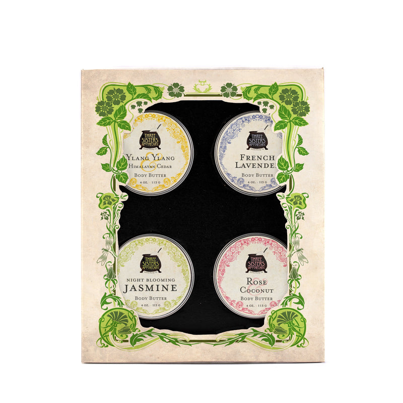 Soap Cauldron Boxed Gift Set Body Butter Sampler Body Butter Black Floral