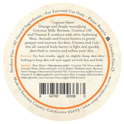Soap Cauldron Body Butter Sweet Orange & Coconut White Smoke 4 oz.,2.5 oz.
