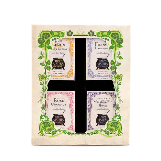 Soap Cauldron Boxed Sampler Gift Set 4 Bar Bar Soap Black Best Sellers