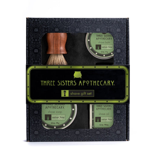 Soap Cauldron Boxed Shave Premium Gift Set Shave Black Vetiver & Lime