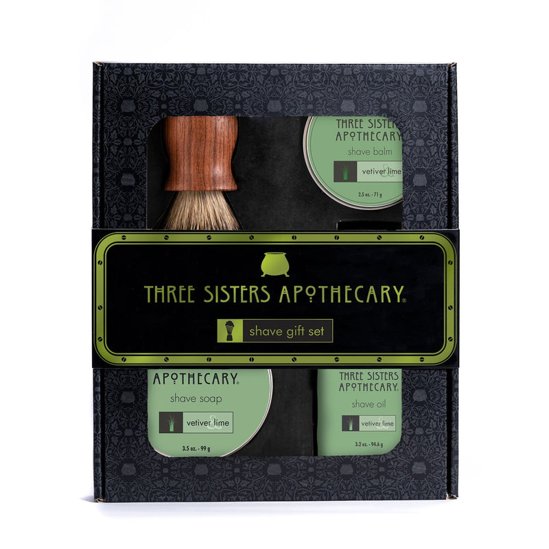 Soap Cauldron Boxed Shave Premium Gift Set Shave Black Vetiver & Lime