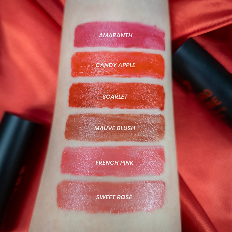Rude Cosmetics Hydro Shine Moisturizing Lipstick Lipstick Maroon Sweet rose,French Pink,Mauve Blush,Scarlet,Candy Apple,Amaranth