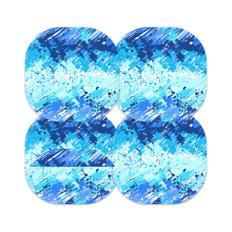 Peelz Beta Blue Overpatch Tape - Pump Peelz Patch Medical Tape Pale Turquoise 12-Pack (Set of 12 Patches),4-Pack (Set of 4 Patches),1-Single (One Patch)