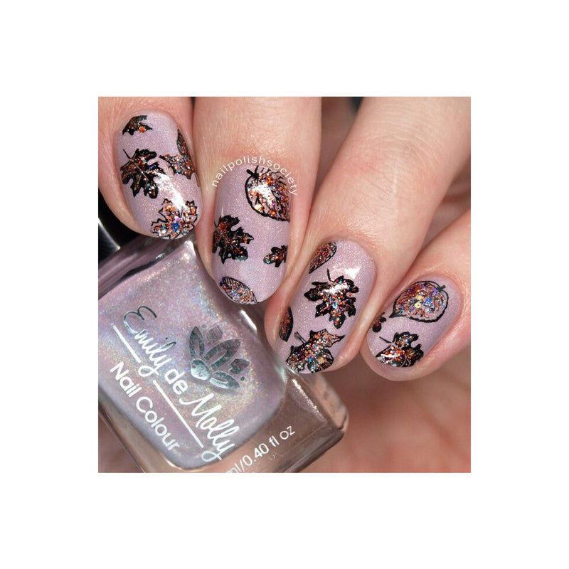 UberChic Beauty Lovely Leaves-01 Stamping Plate Rosy Brown