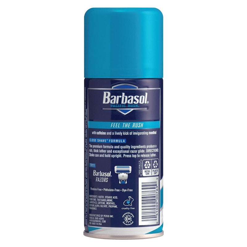 Barbasol Barbasol - Pacific Rush with Caffeine and Menthol Thick & Rich Shaving Cream - 7 oz Shaving Cream Dark Slate Gray