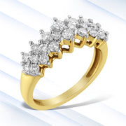 Bids.com 10K Yellow Gold Round Diamond Ring (1 cttw, J-K Color, I1-I2 Clarity) Rings White Smoke 7 / Yellow.Gold