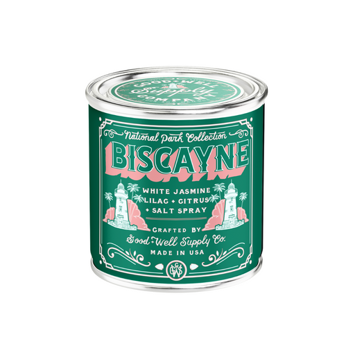 Good & Well Supply Co Biscayne National Park Candle Candles White Smoke Half Pint / 8oz / Cotton Wick,Pint / 14oz / Cotton Wick