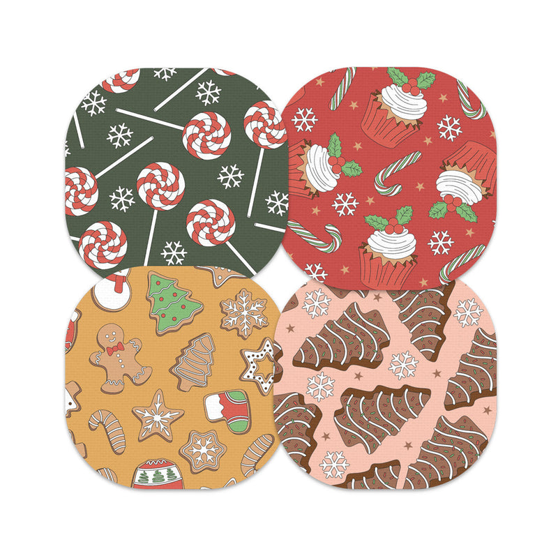 Peelz Christmas Treats Variety Overpatch Tape - Pump Peelz Patch Medical Tape White Smoke 12-Pack (Set of 12 Patches),4-Pack (Set of 4 Patches)