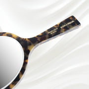 KOH-I-NOOR Beauty USA Luxury Hand Mirror - Garden Green Acetate with German Glass Mirror Lavender