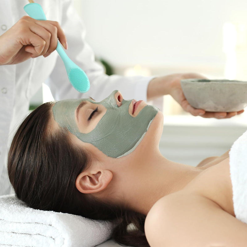 ZAQ Skin & Body Hugz Silicone Cleansing Brush and Spatula Applicator Light Gray Green,Grey