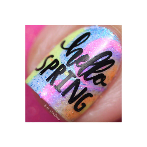 UberChic Beauty Welcome Spring Stamping Plate Rosy Brown
