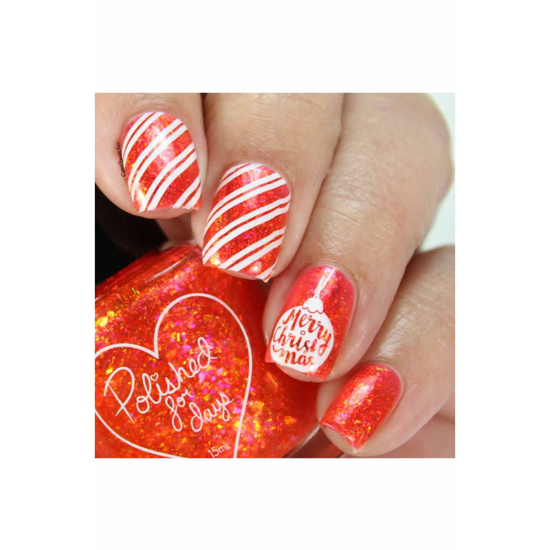 UberChic Beauty Holiday Jingle, (Christmas-03) Stamping Plate Tan