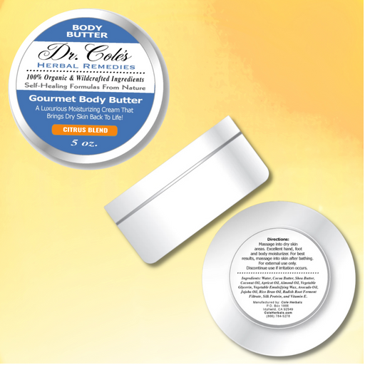 COLEHERBALS LLC 41 - Dr. Cole's Gourmet Body Butter - CITRUS BLEND White Smoke