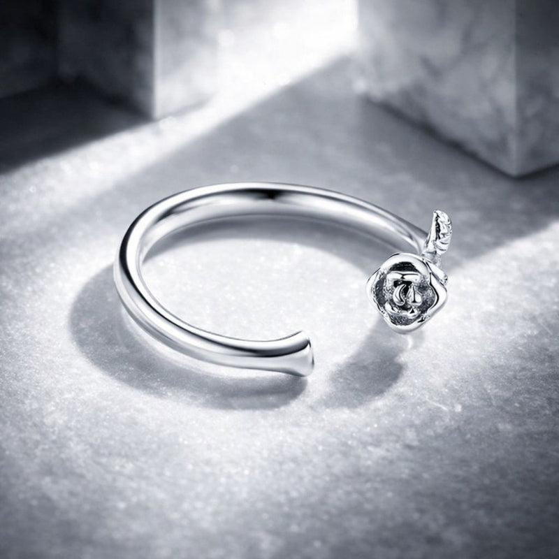 Bids.com S925 Sterling Silver Plated Platinum Ring for Women Rings White Smoke D