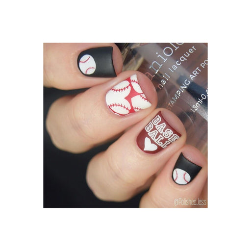 UberChic Beauty Take Me Out To The Ballgame Stamping Plate Rosy Brown